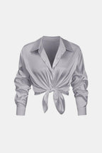 Lexie | Elegant blouse dames top satijn strik