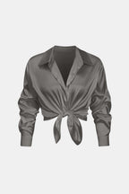 Lexie | Elegant blouse dames top satijn strik