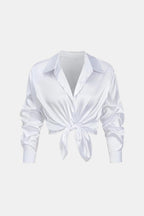 Lexie | Elegant blouse dames top satijn strik