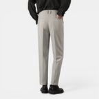 Men’s Solid Casual Straight-Leg Trousers