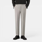 Men’s Solid Casual Straight-Leg Trousers