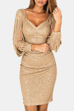 Lorena | Elegant Midi Pailletten Dress Avond Outfit