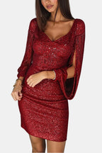 Lorena | Elegant Midi Pailletten Dress Avond Outfit