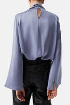 Lysara | Chic Blouse Dames Top Glanzend Col