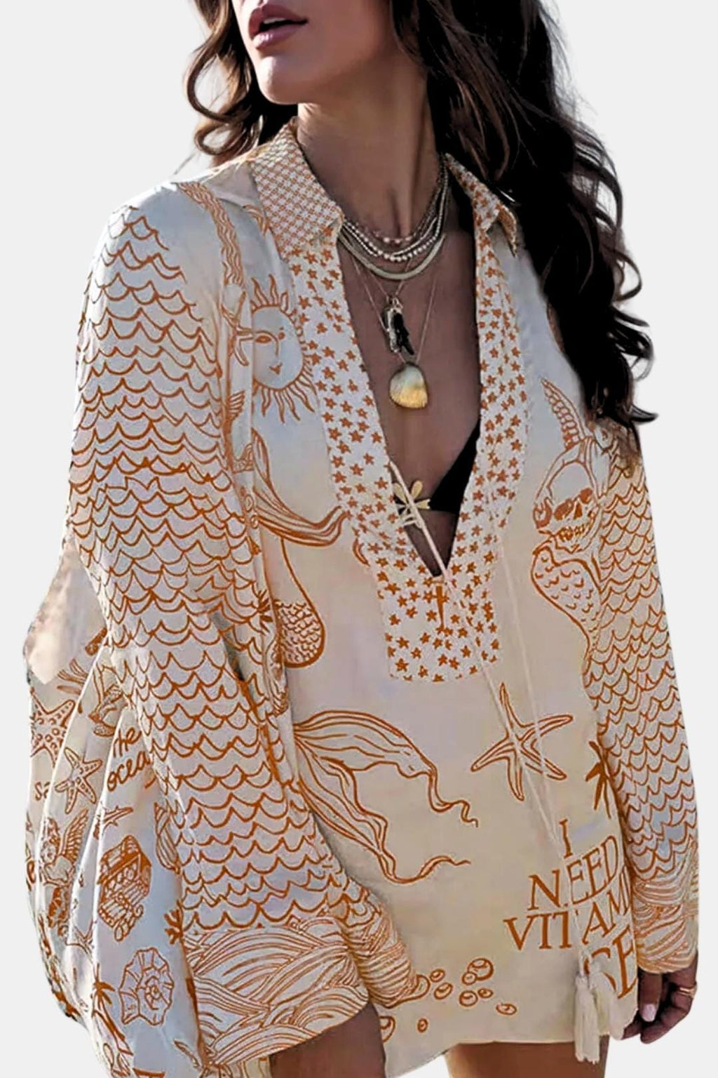 Maeve | Chic blouse dames top print vakantie