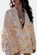 Maeve | Chic blouse dames top print vakantie