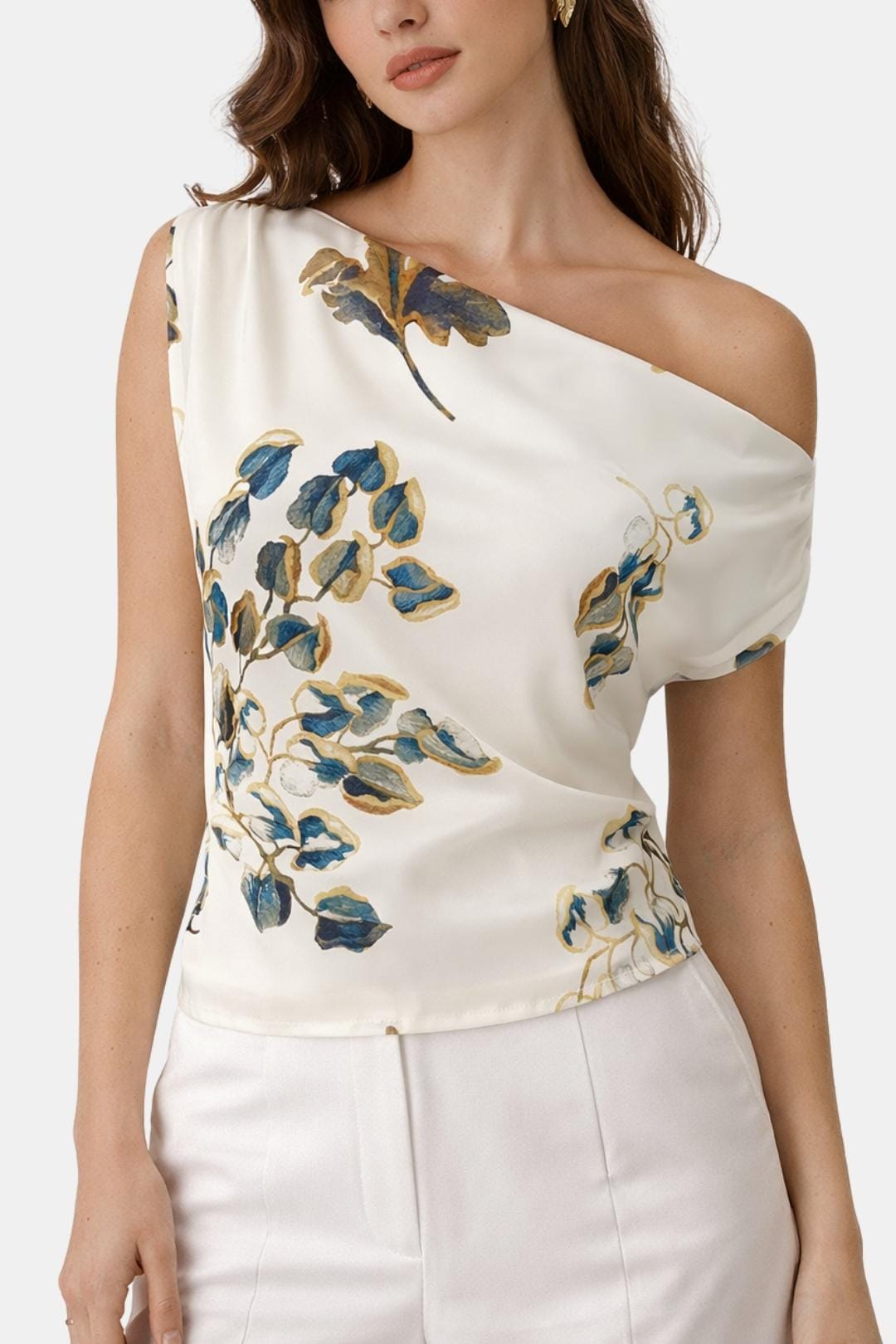 Marixa | Stijlvol One Shoulder Top Dames Zomers Print