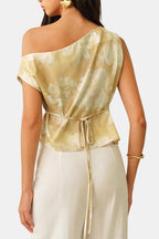 Marixa | Stijlvol One Shoulder Top Dames Zomers Print