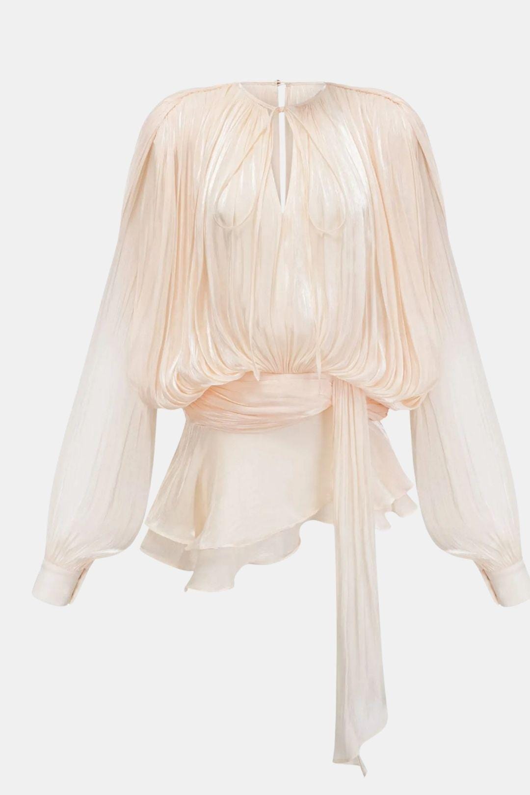 Miora | Luchtig Blouse Jurk Mini Strik Taille