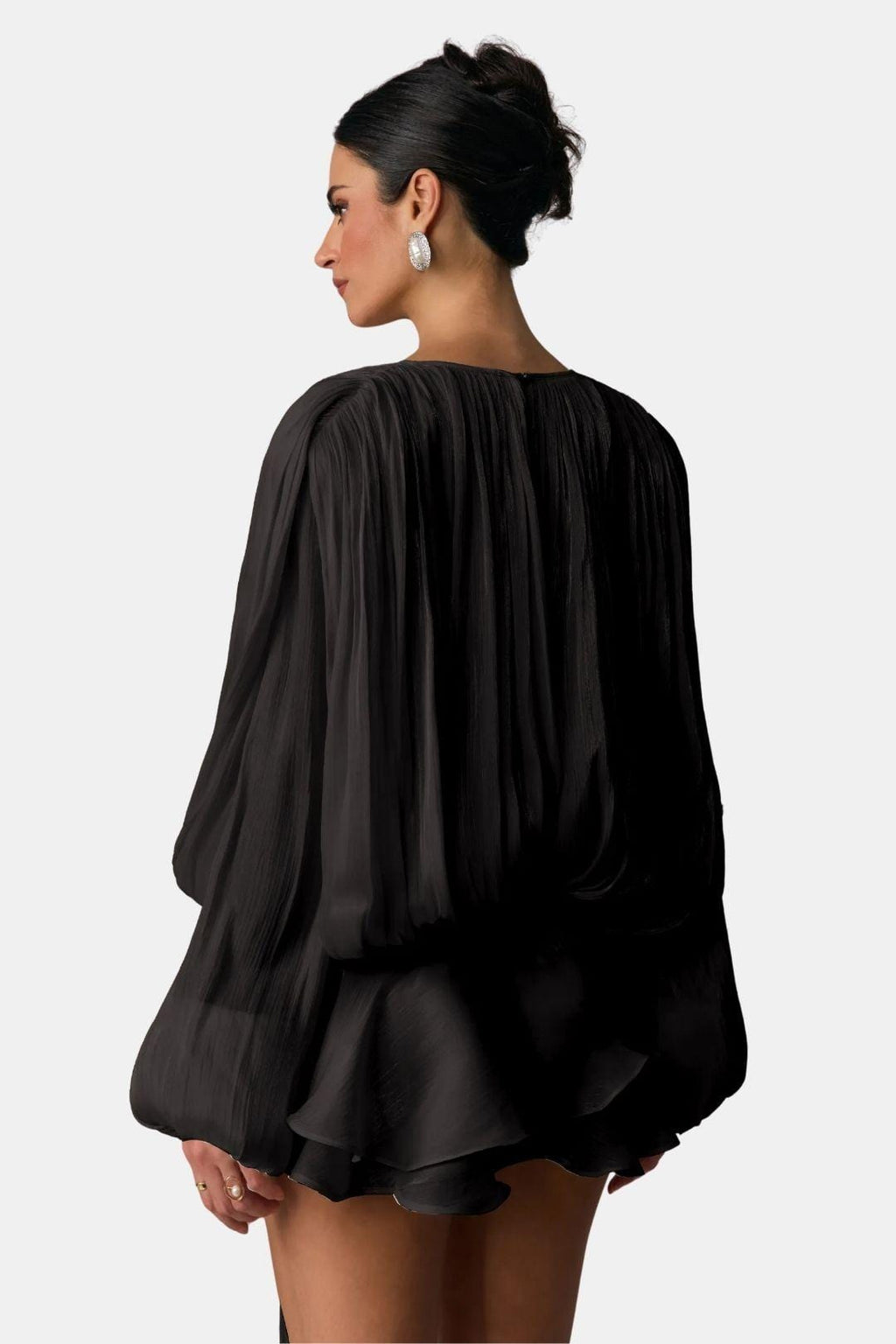 Miora | Luchtig Blouse Jurk Mini Strik Taille