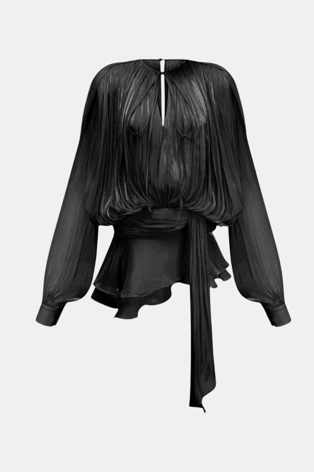 Miora | Luchtig Blouse Jurk Mini Strik Taille