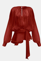 Miora | Luchtig Blouse Jurk Mini Strik Taille