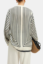 Navira | Luchtige blouse voor dames, gestreepte oversized top