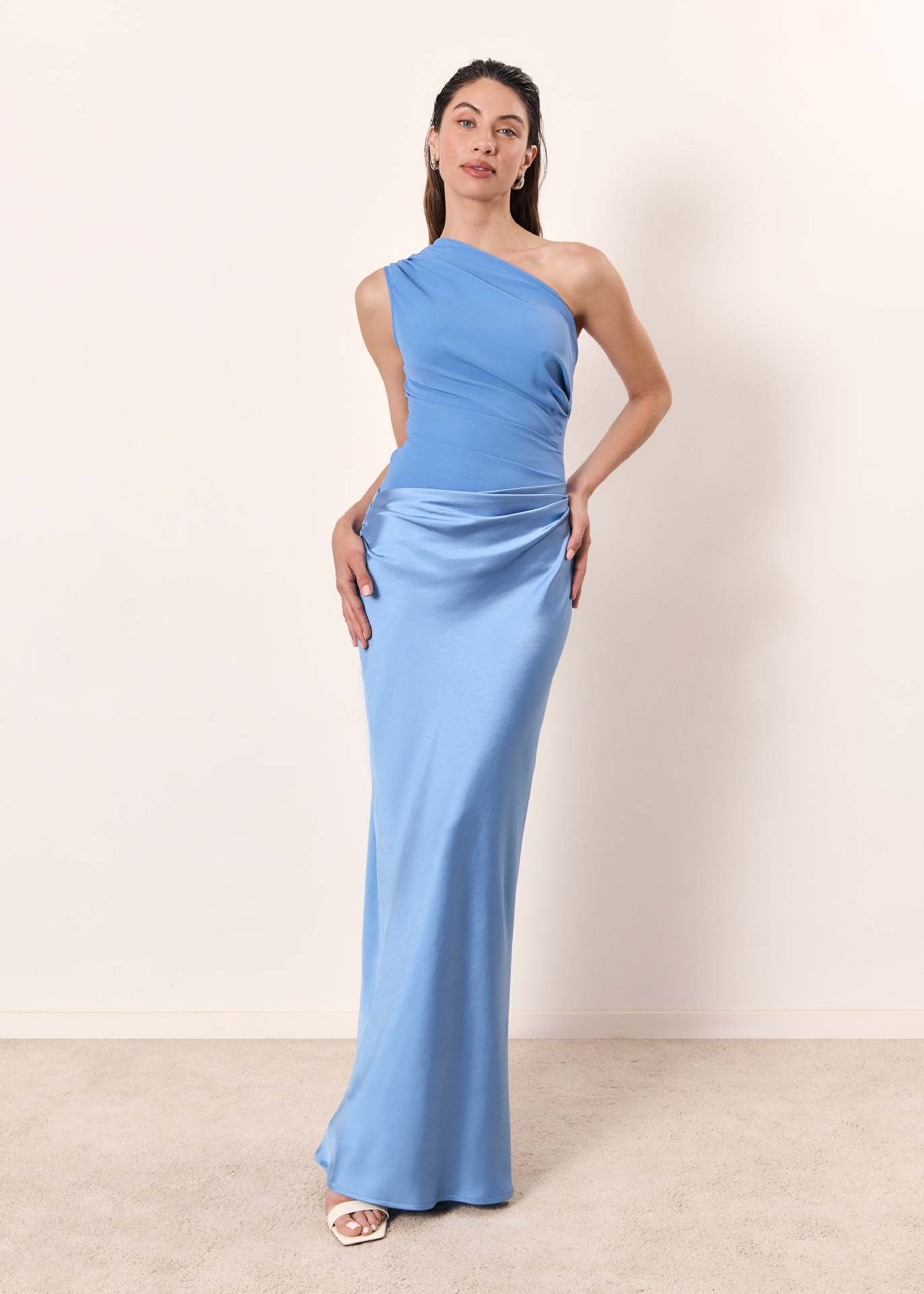 Beatrice | Eén schouder maxi jurk elegant avond