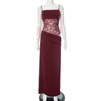 Felicia | Lange jurk kanten detail elegant zomers