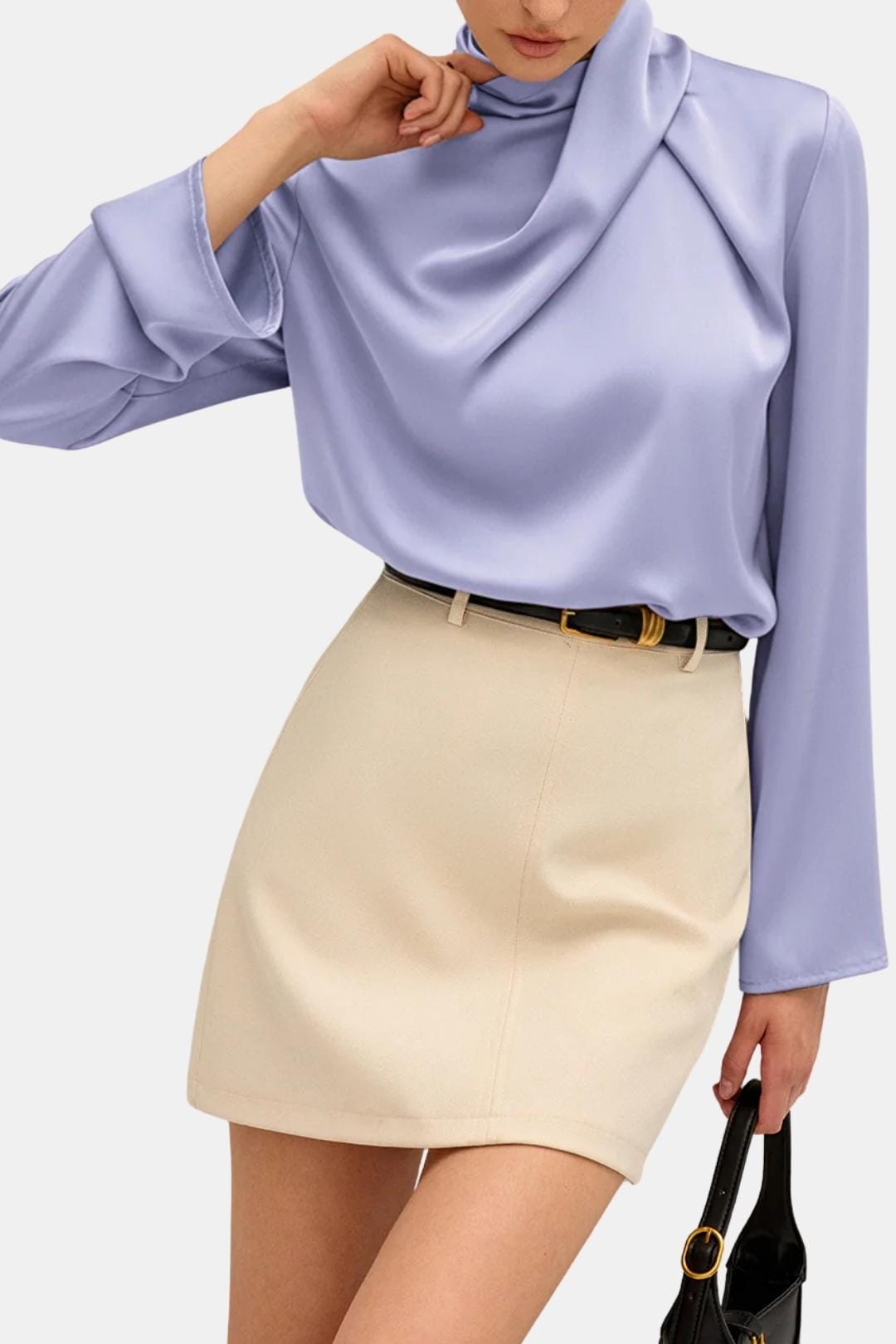 Ravella | Elegant blouse dames top col gedrapeerd