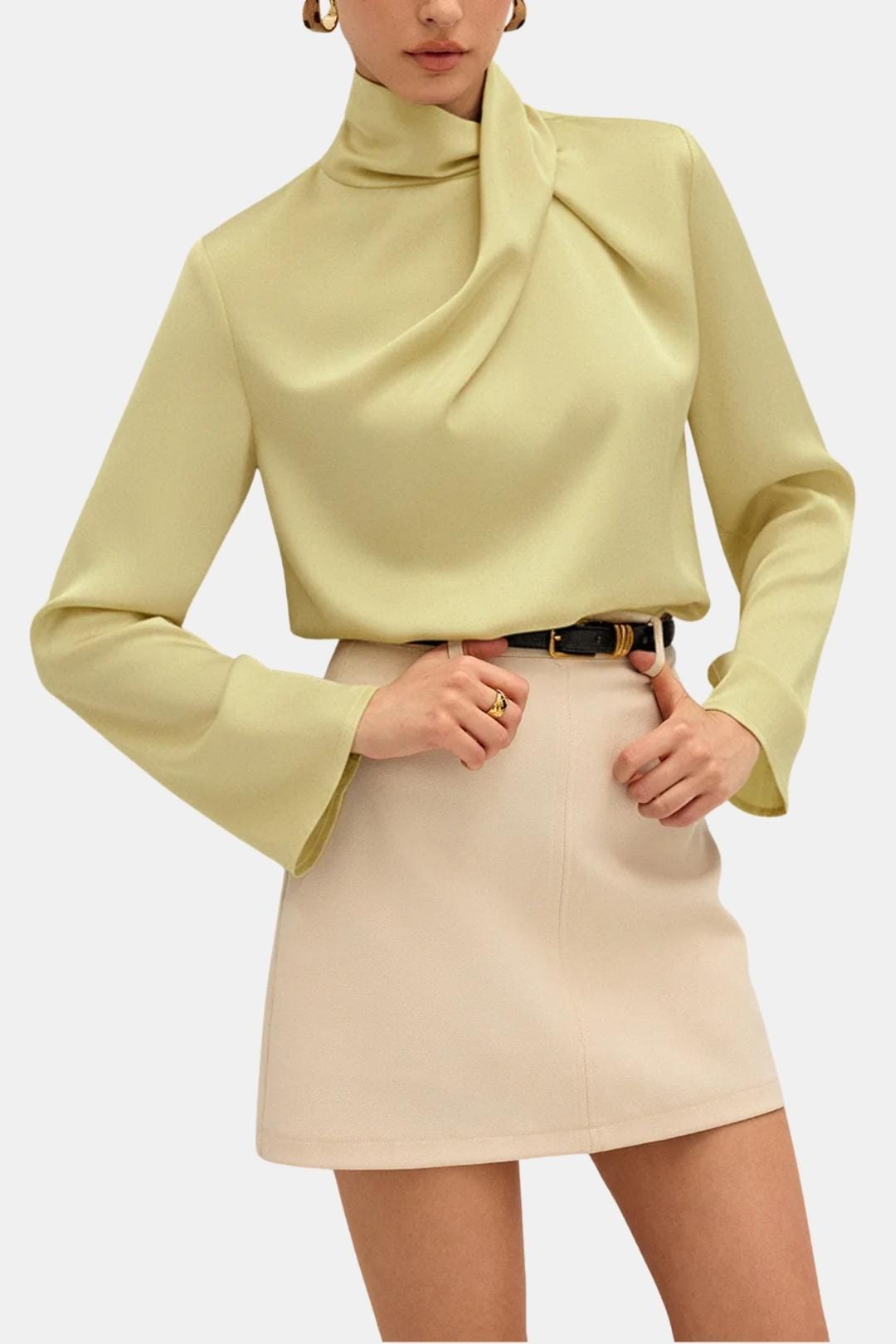 Ravella | Elegant blouse dames top col gedrapeerd