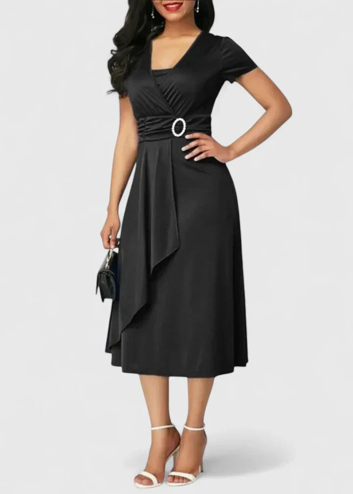 Zhyrelle | stijlvolle cocktail midi jurk elegant