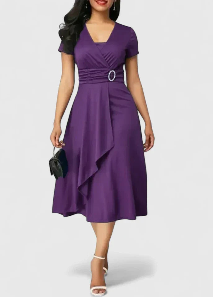 Zhyrelle | stijlvolle cocktail midi jurk elegant