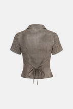 Sariva | Chic blouse dames top print getailleerd