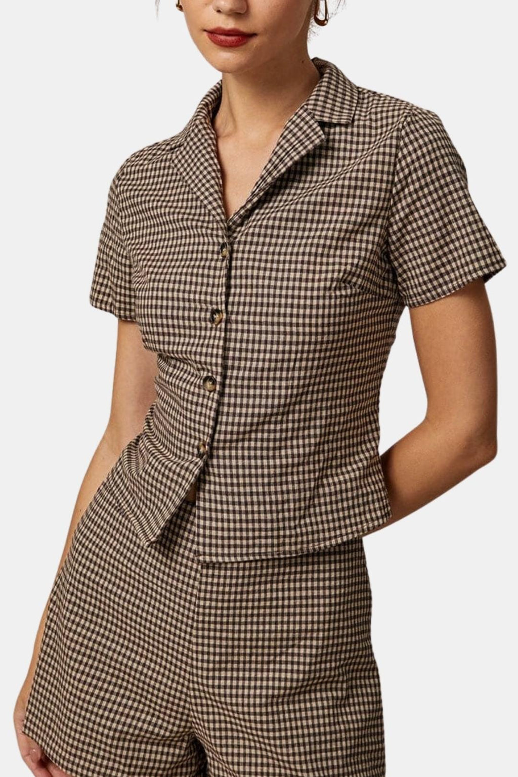 Sariva | Chic blouse dames top print getailleerd