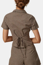 Sariva | Chic blouse dames top print getailleerd