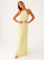 Jolene | Elegante halter maxi jurk zomers bruiloft