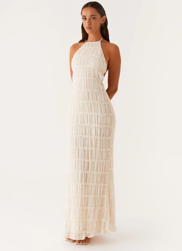 Jolene | Elegante halter maxi jurk zomers bruiloft