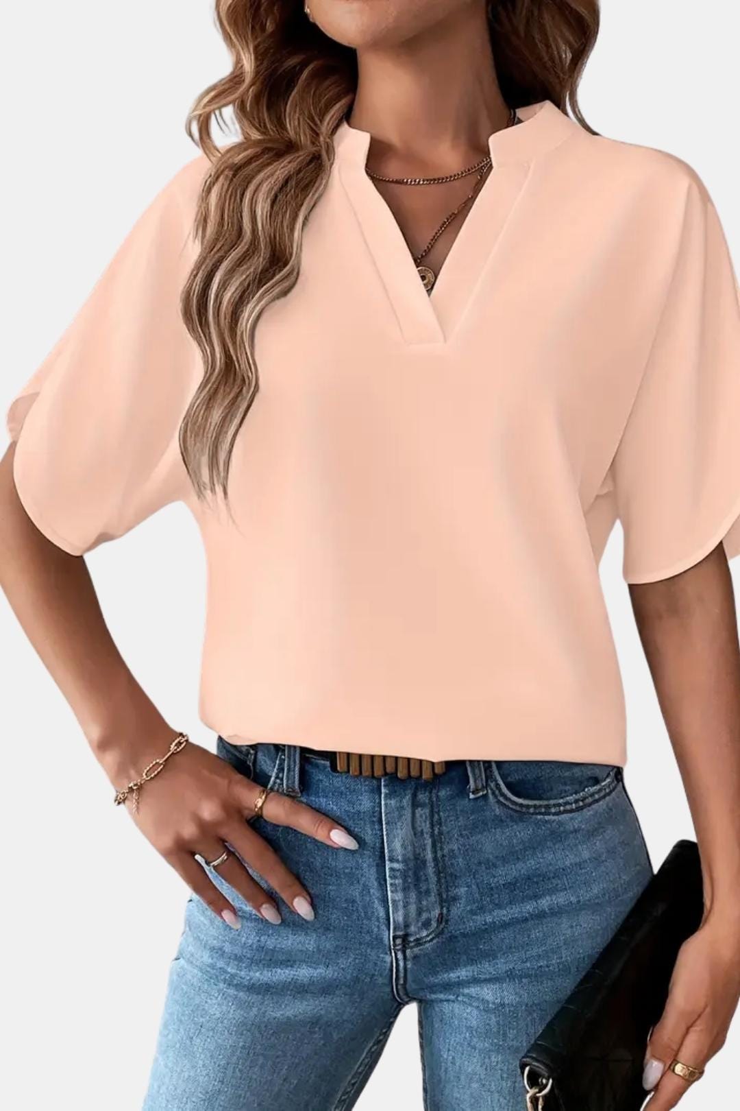 Serenya | Comfortabel blouse dames top v hals casual