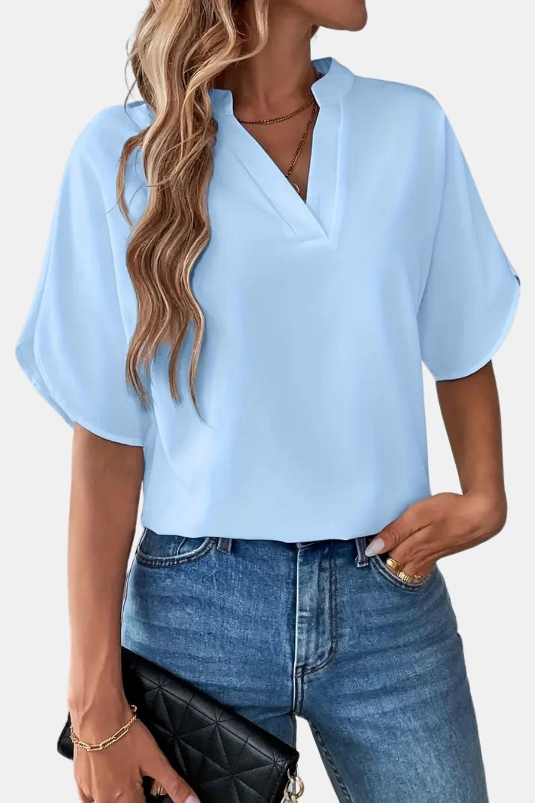 Serenya | Comfortabel blouse dames top v hals casual