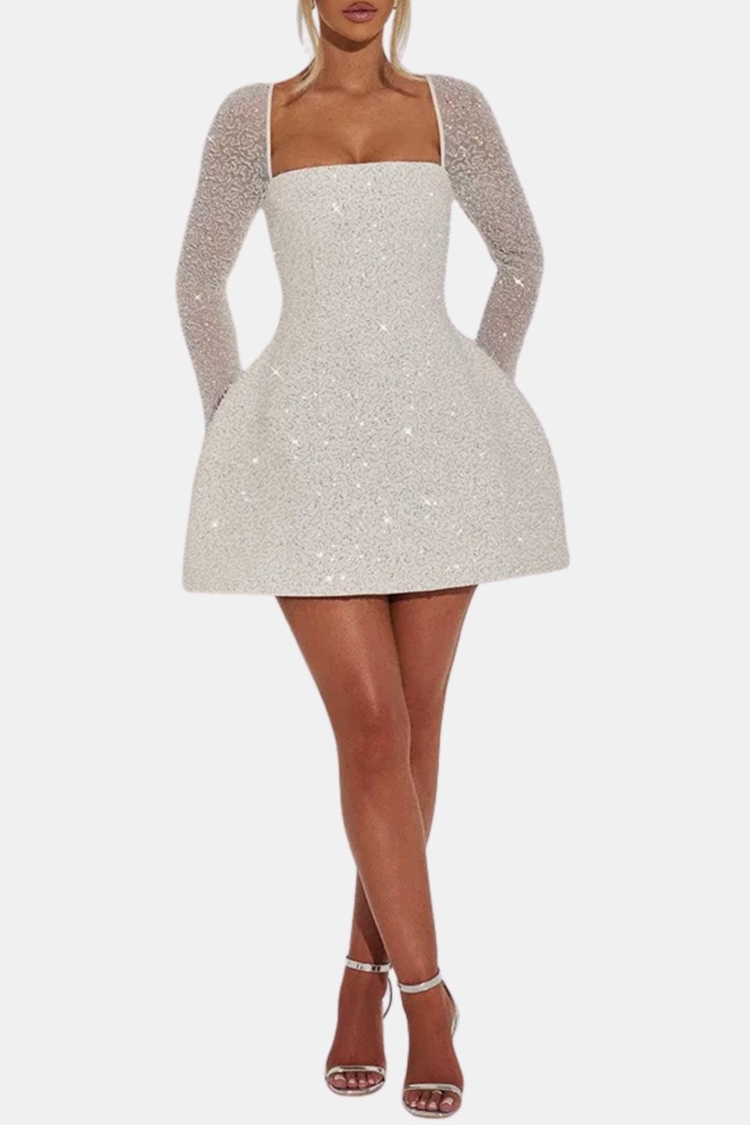 Sevyn | Elegante mini-corsetjurk met glitters