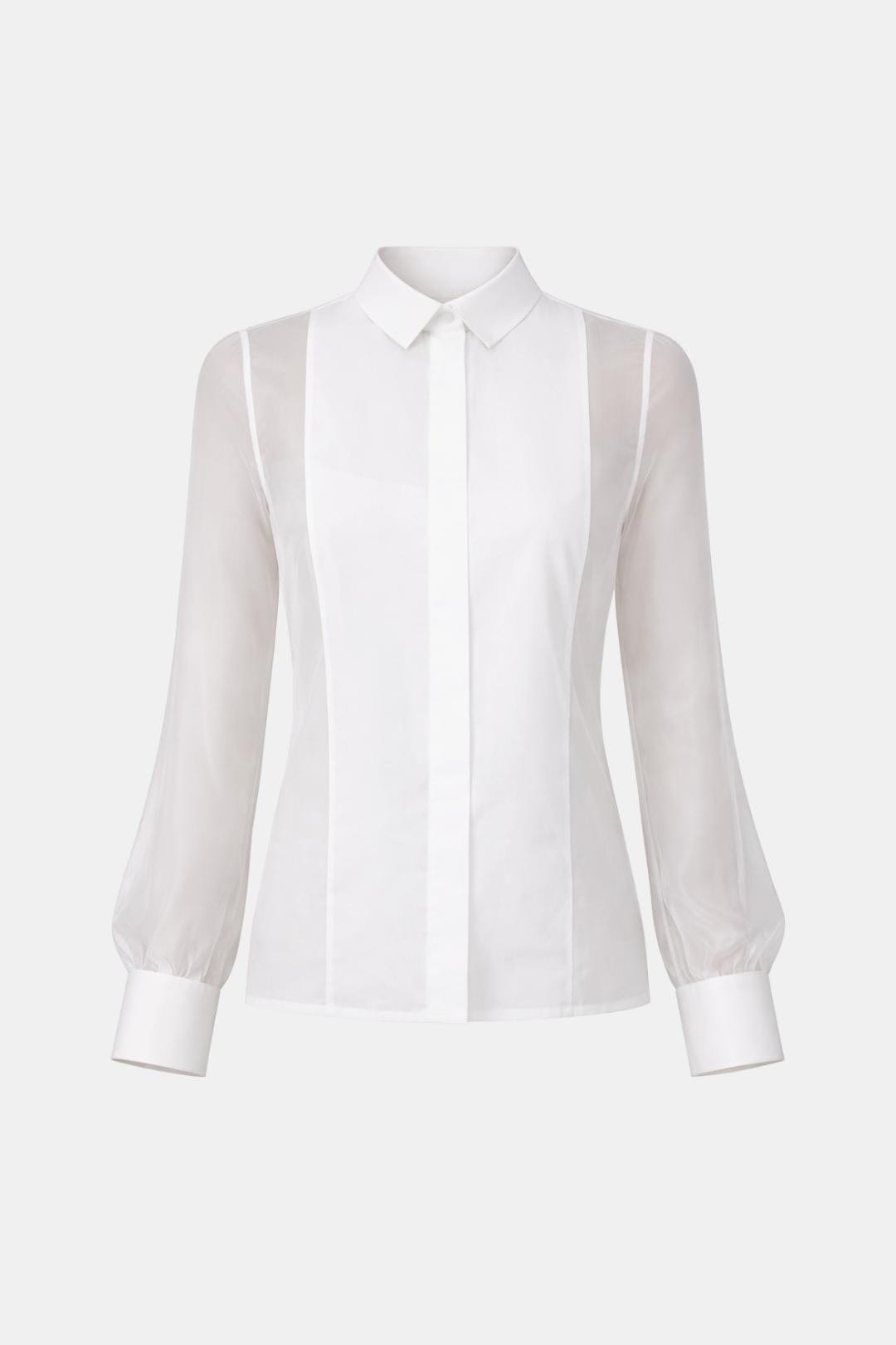 Soreya | Elegante blouse, dames-top, doorschijnend, chic