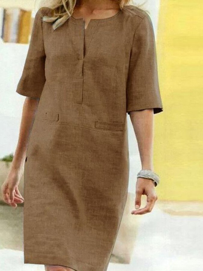 Anaïs | luchtige katoen midi jurk casual dames