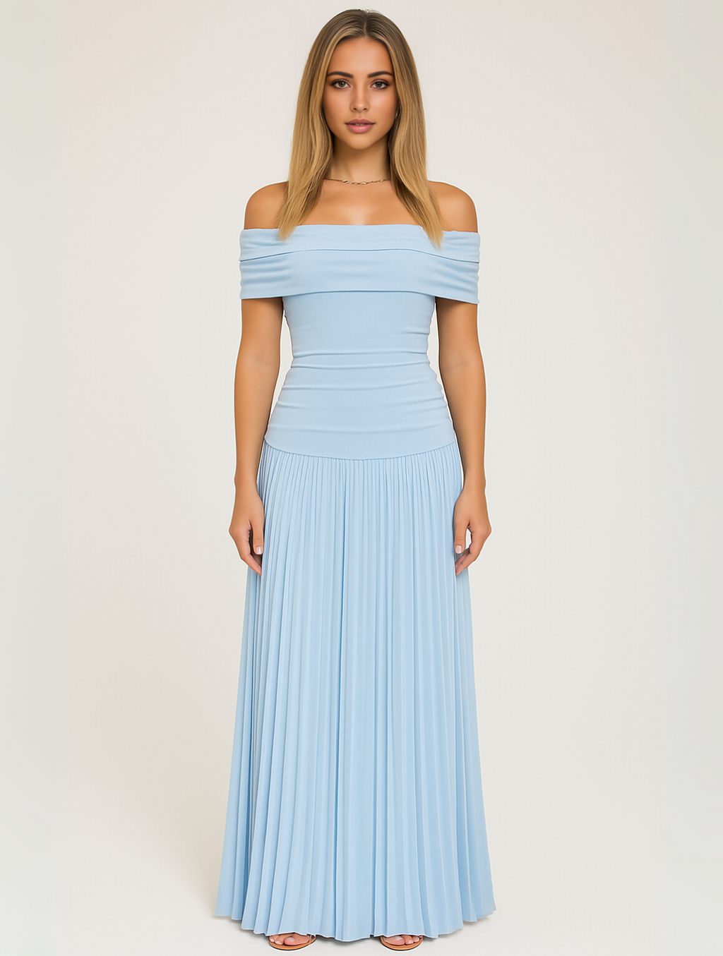Arden | Plissé maxi jurk elegant bruiloft