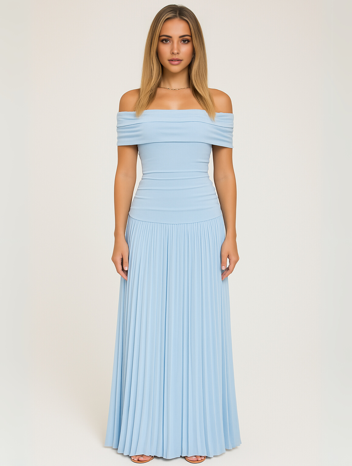 Arden | Plissé maxi jurk elegant bruiloft