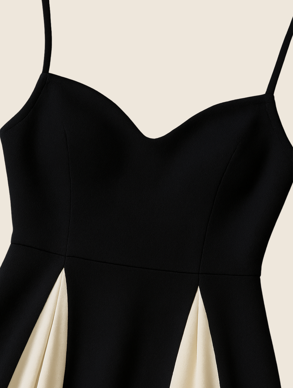 Georgia | Formele maxi jurk contrast bruiloft zwart