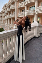 Faye | Kanten maxi jurk paneelsnit elegant bruiloft