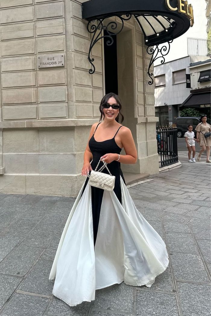 Faye | Kanten maxi jurk paneelsnit elegant bruiloft