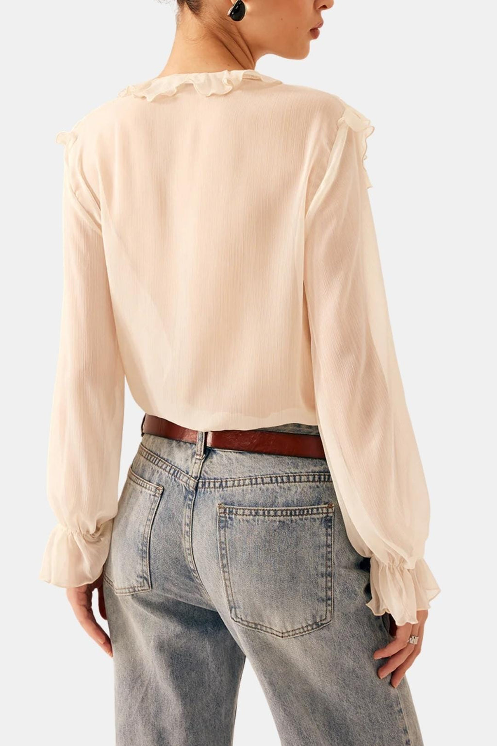 Xavena | Stijlvol blouse dames top ruffle chic