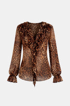 Zanira | Opvallend blouse dames top luipaard print