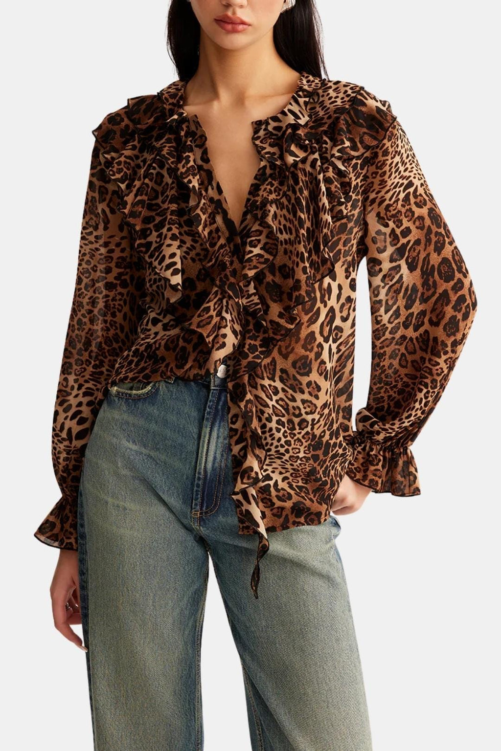 Zanira | Opvallend blouse dames top luipaard print
