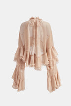 Zavina | Elegant Blouse Dames Top Ruffle Chic