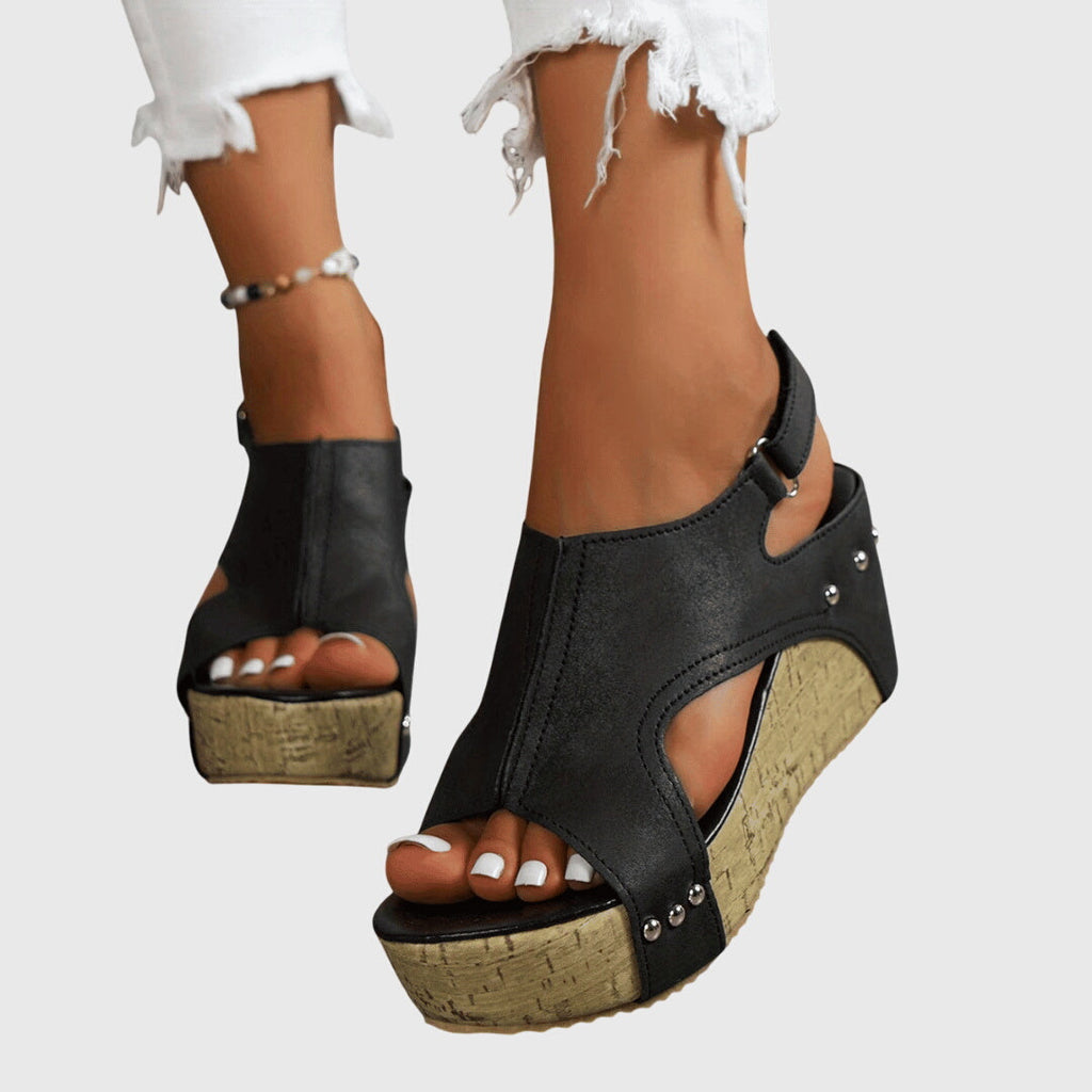 Lydia | Comfortabel sleehak sandalen plateau zomerschoenen dames