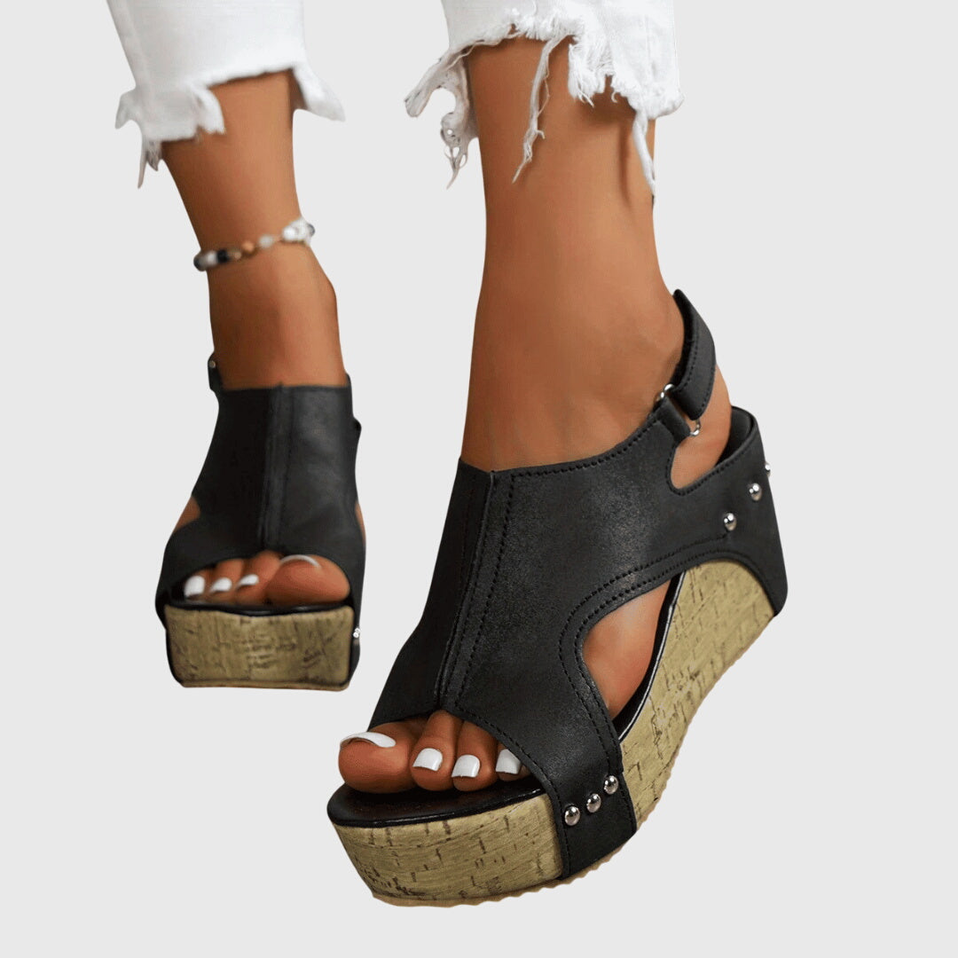 Lydia | Comfortabel sleehak sandalen plateau zomerschoenen dames