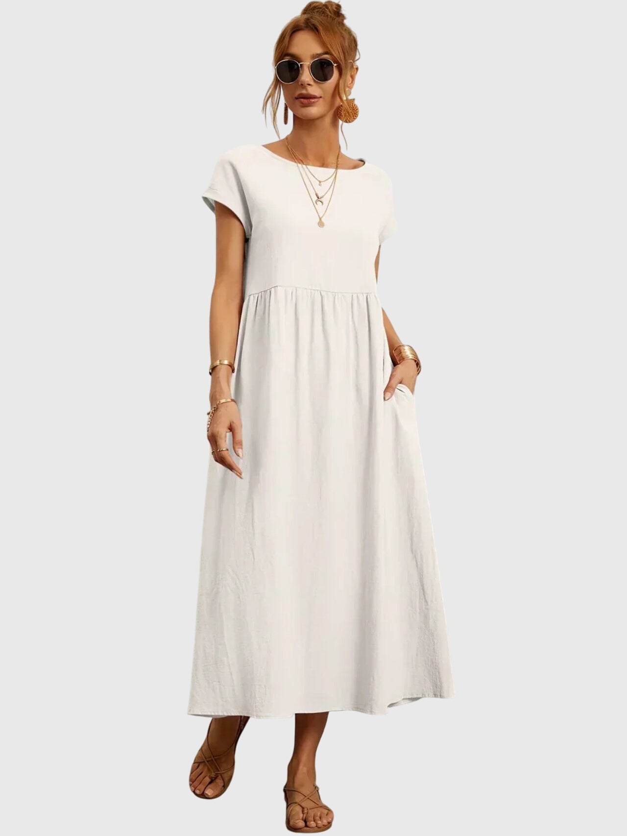 Giselle | luchtige casual midi jurk zomer