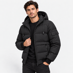 Men’s Winter Hooded Jacket – Removable Hood Casual Loose-Fit Coat