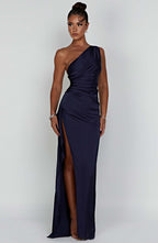 Celeste | Satijnen één schouder bodycon jurk elegant