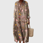 Stephanie | luchtige boho print midi jurk zomer
