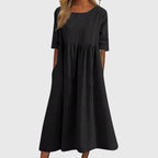 Haisley | relaxed simpel midi jurk casual