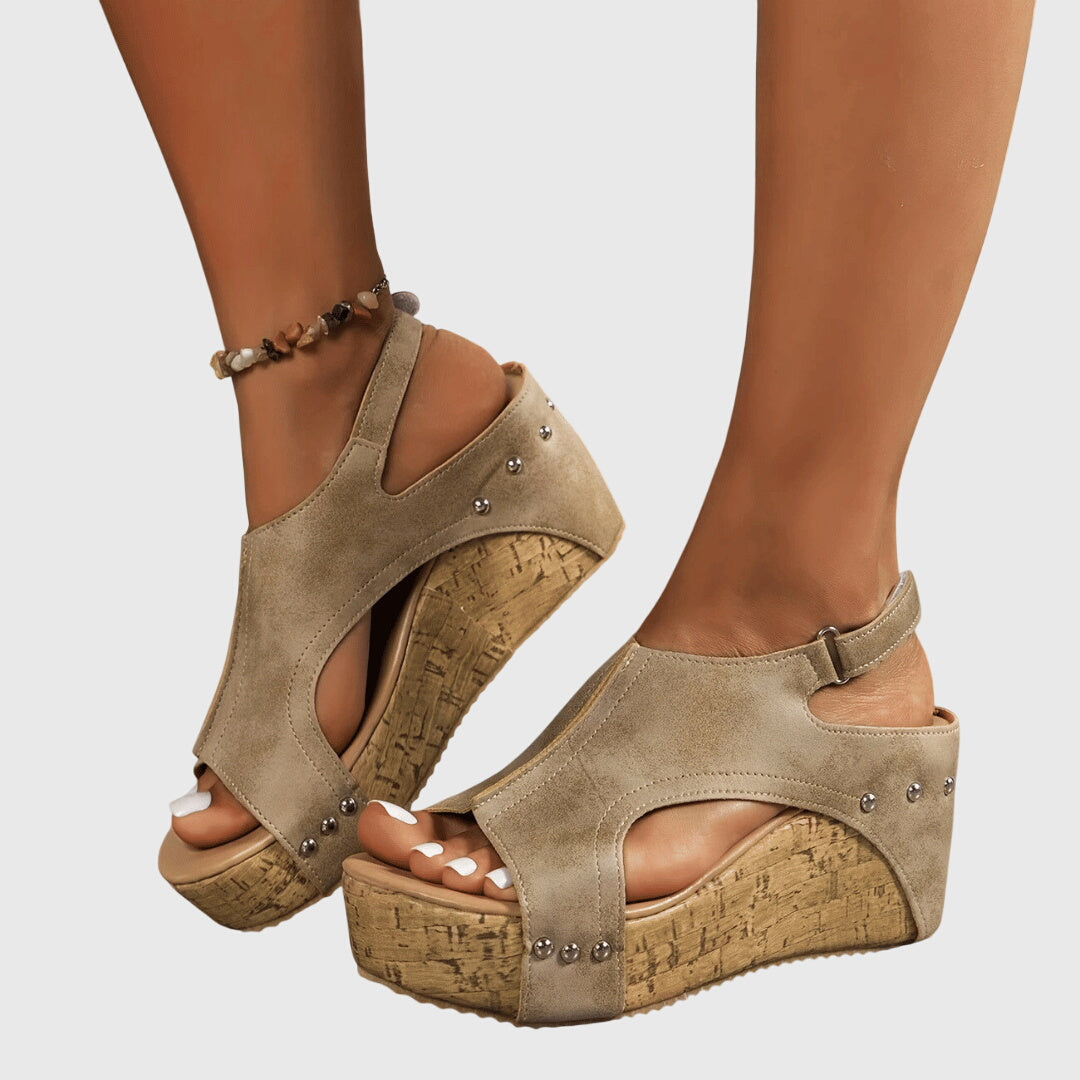 Lydia | Comfortabel sleehak sandalen plateau zomerschoenen dames